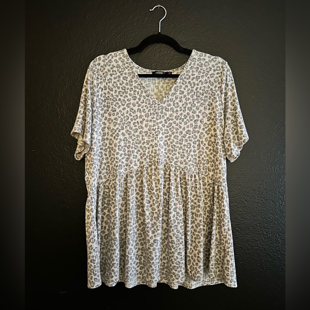 Cheetah Babydoll Blouse